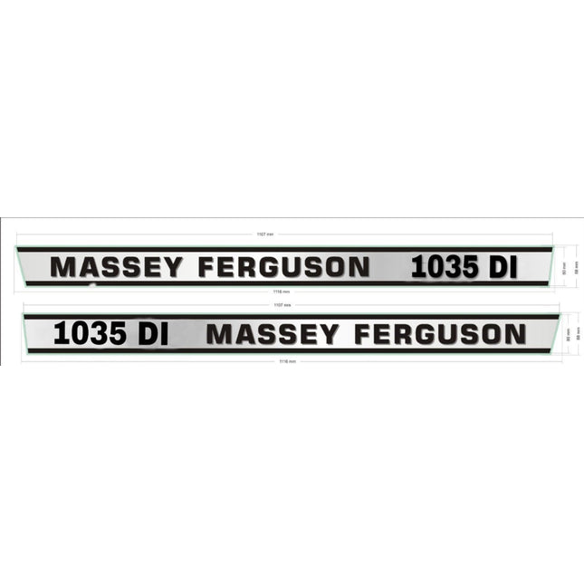 SQ EMBLEM STICKER SET MF 1035 DI BLACK & WHITE (1116 X 88 MM) STY 27635