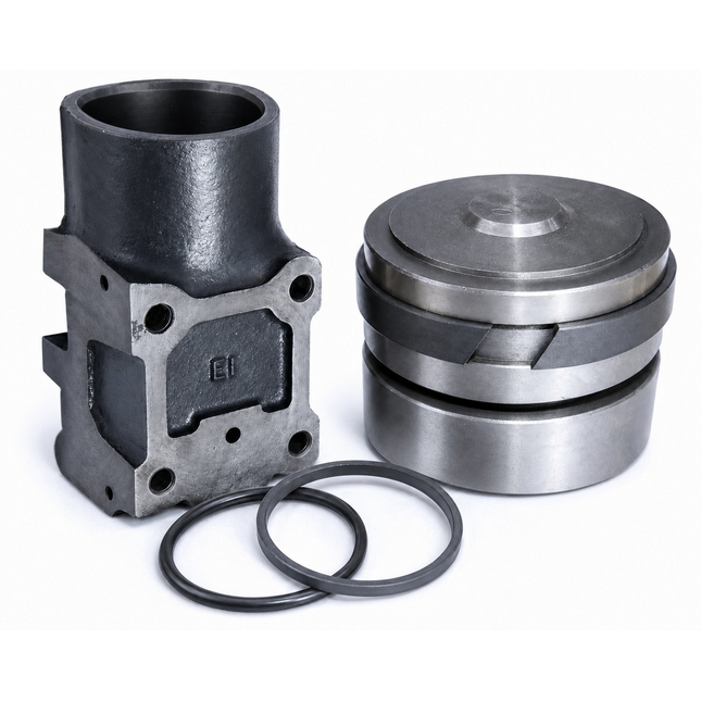 HYD RAM CYL WITH PISTON & TEFLONE RING 93 MM 2RG PISTON STY 124A