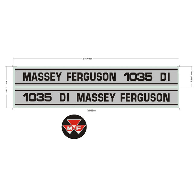 O/M RB EMBLEM STICKER SET MF 1035 DI (WITH ROUND STICKER) (SET OF 3 PC) STY 27529