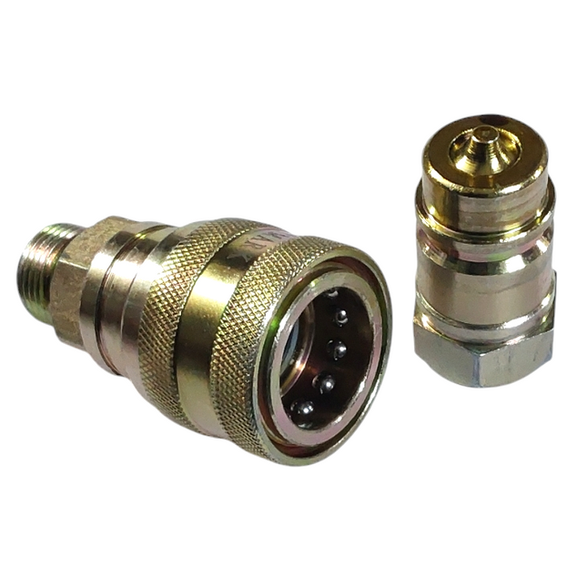 MALE FEMALE COUPLING GREEN TRACTOR (QRC, 3/8 X 13/16 UNF) STY 31666