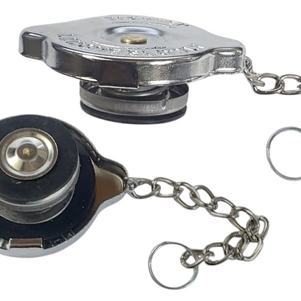 RADIATOR CAP MF BIG STAINLESS STEEL  WITH CHAIN STY 4902