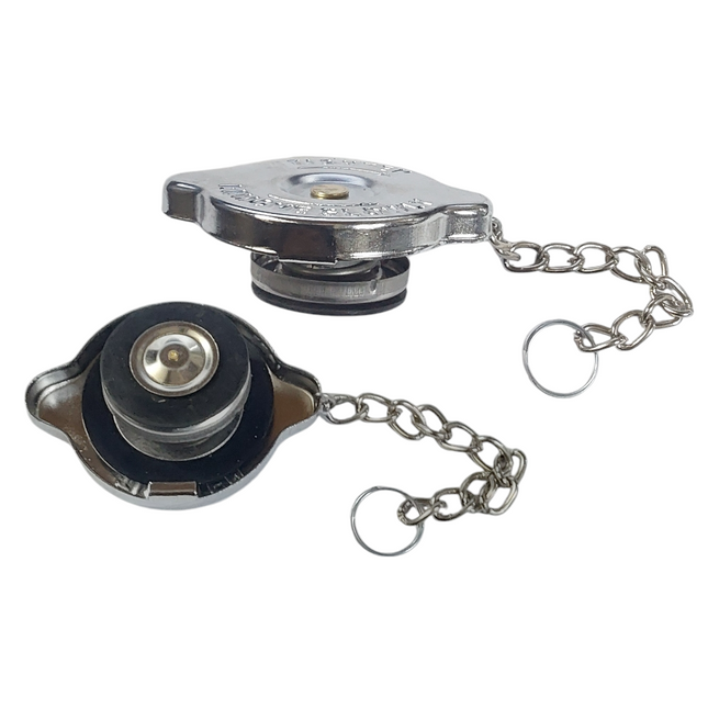 RADIATOR CAP MF BIG STAINLESS STEEL  WITH CHAIN STY 4902