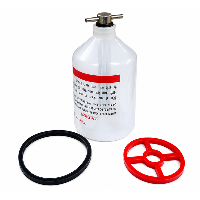 GLASS WATER SPERATOR WITH NUT COMMON STY 30505