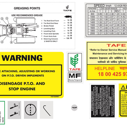 MUD GUARD STICKER SET MF DI FLAT MUD GUARD STY 27603