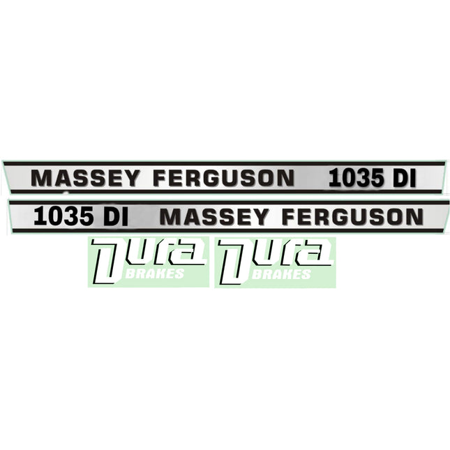 RB EMBLEM STICKER MF 1035 DI DURA BRAKE BLACK & WHITE (SET OF 4 PC) STY 27607