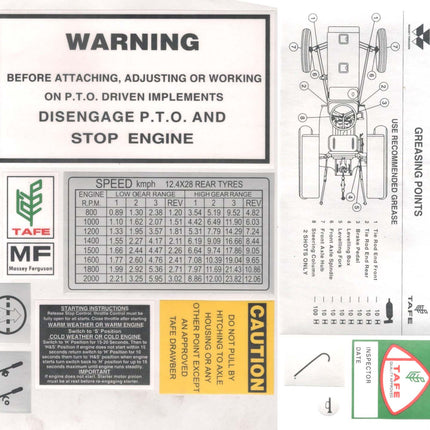 MUD GAURD STICKER SET MF 1035 DI (SET OF 11 PC) STY 27544