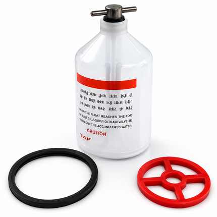 GLASS WATER SPERATOR WITH NUT COMMON STY 30505