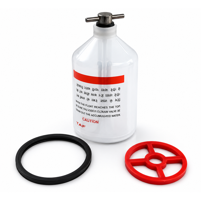 GLASS WATER SPERATOR WITH NUT COMMON STY 30505